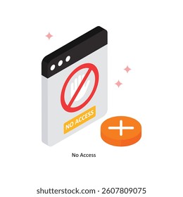 No Access Concept isometric Style Illustrations. Eps 10 File 