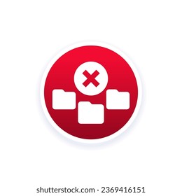 no access to folders vector icon for ui