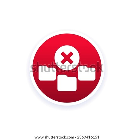 no access to folders vector icon for ui