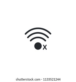 No access to internet vector icon