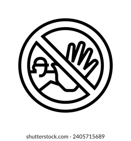 no access line icon vector. no access sign. isolated contour symbol black illustration