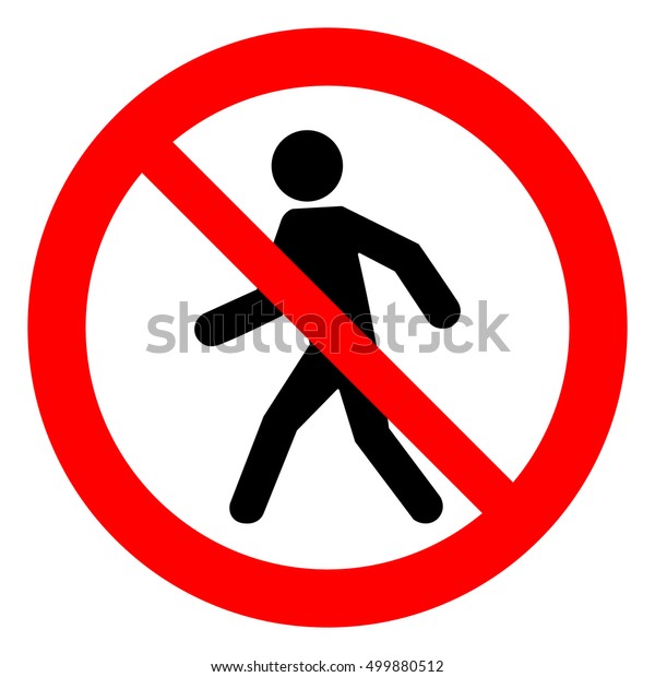 歩行者禁止標識 ベクターイラスト のベクター画像素材 ロイヤリティフリー