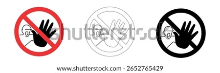 No access for unauthorised persons sign in vector format
