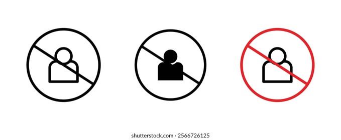 No account signs vector collection pack