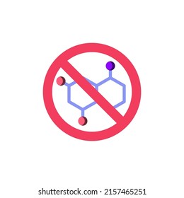 No acid flat icon, Prohibited acidic substances vector sign, colorful pictogram isolated on white. Symbol, logo illustration. Flat style design