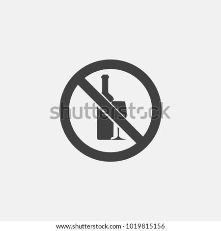 no acohol icon vector. habit icon