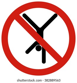 No acrobatics.
Water Safety Signs-These Activities Are Prohibited In This Area.