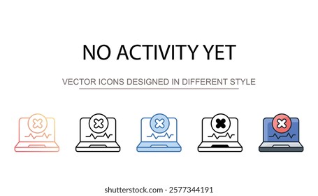 No Activity Yet icon design with white background stock illustration