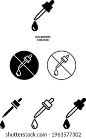 no added colour icon - vector illustration