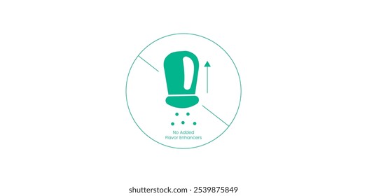 No Added Flavor Enhancers Vector Icon for Natural Products