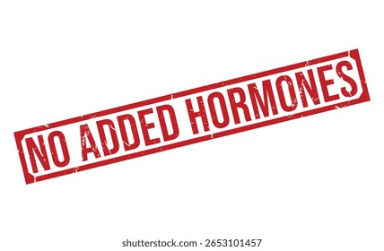 SEM HORMÔNIOS ADICIONADOS ilustração de vetor de carimbo de borracha no fundo branco