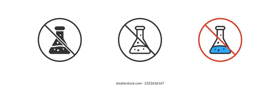 No added preservative icon isolated on white background. Chemistry symbol. No chemical additives, artificial flavours, healthy food, lifestyle. Flat design for web UI. Vector illustration.