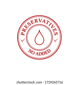 No added preservatives logo design template illustration. this is sutable product label