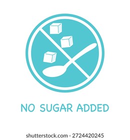 Sem adição de açúcar, comer menos conceito de açúcar. Mão segurando cubos de açúcar com sinal de pare. Coma menos doce, sem açúcar para ter saúde.