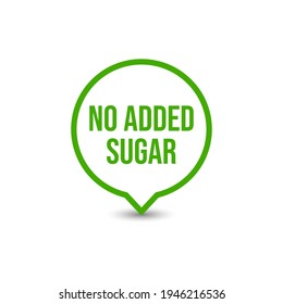 No added sugar icon label design vector