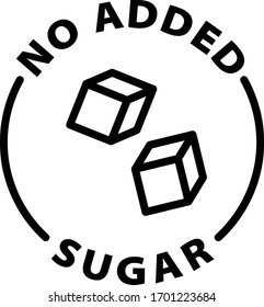 No Added Sugar Outline Icon