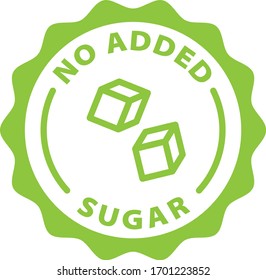 No Added Sugar Outline Icon