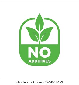 No Additives free rubber stamp icon vector	