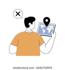 No Address Found Modern illustrations. Eps 10 file on transparent background