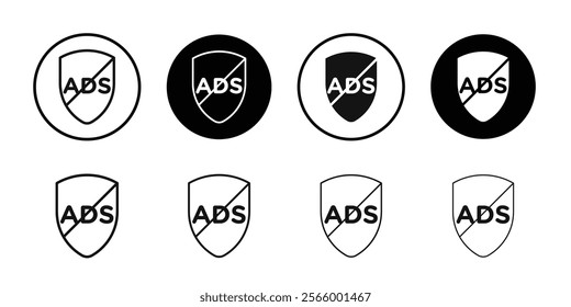 No ads icon Simple thin outline