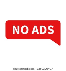 No Ads In Red Color And Rectangle Shape For Business Advertisement
