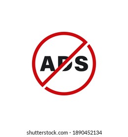 No ads sign icon vector design