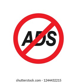 No ads sign vector image
