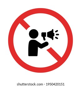 No advertising. Do not use megaphone sign vector.