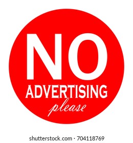No advertising material vector label