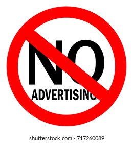 No advertising sign