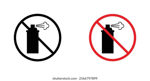 No aerosol spray sign vector pack for apps and web UI designs