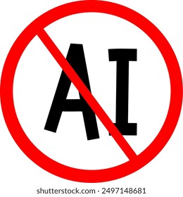 Sin Vector De Icono De Ia, Sin Icono De Inteligencia Artificial