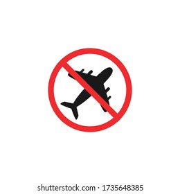 No airplane vector icon.No flying icon on white background.