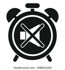 No alarm clock icon. Simple illustration of No alarm clock vector icon for web design isolated on white background