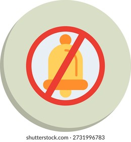 No Alarm Flat Circle Style Icon