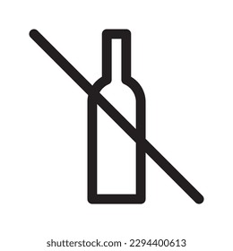 No hay icono de contorno de alcohol.  Gráficos vectoriales