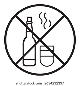 No Alcohol Allowed vector icon
