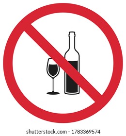 No Alcohol Alcohol Ban Sign On Stock Vector (Royalty Free) 1783369574 ...