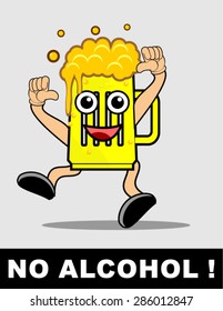no alcohol, cartoon