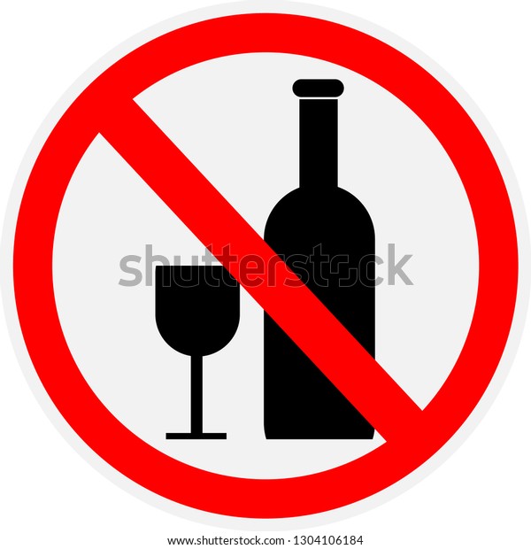 No Alcohol Drink Drinking Sign Vector Stock Vector (Royalty Free ...