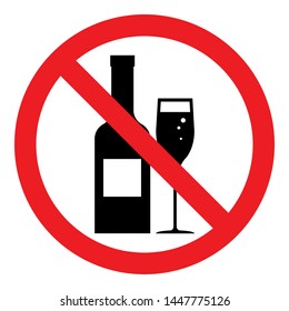 No Alcohol Drink Forbidden Sign Symbol Stock Vector (Royalty Free ...