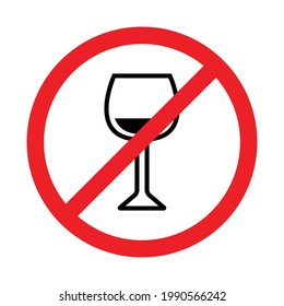 no alcohol drink sign icon vector