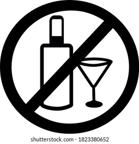 no alcohol or no drinking sign