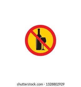 no alcohol drinks icon on a white background