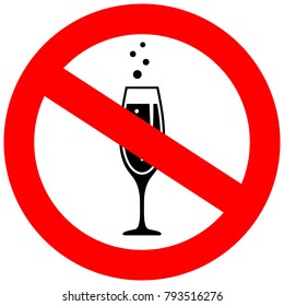 No alcohol drinks vector icon illustration isolated on white background