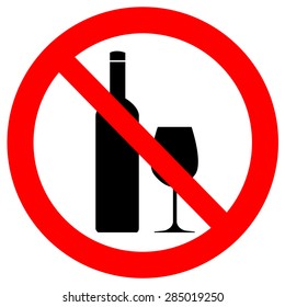 No Alcohol Drinks,prohibits Sign