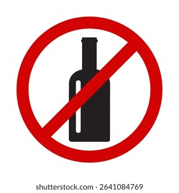No alcohol or drugs icon. Vector image