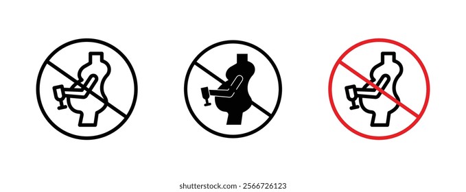 No alcohol during pregnancy period sign set vector collection pack