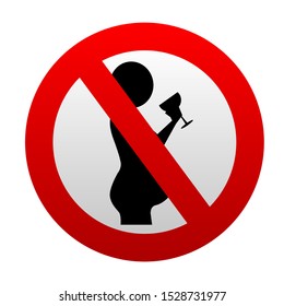 No alcohol during pregnancy sign