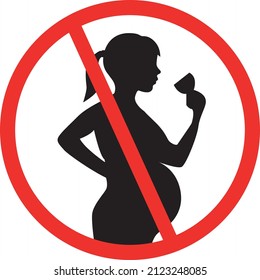 No Alcohol During Pregnancy Vector Sign